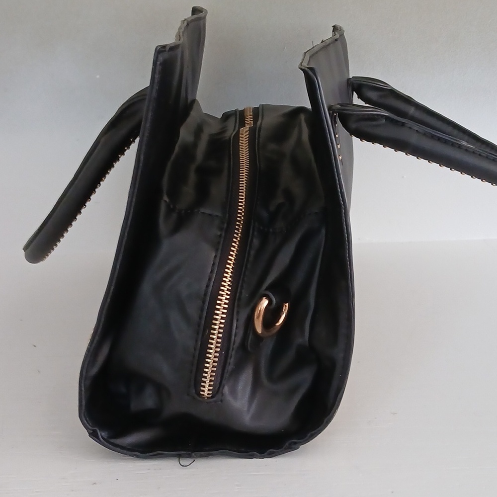 BCBG Black Studded Tote Bag - Picture 5 of 9